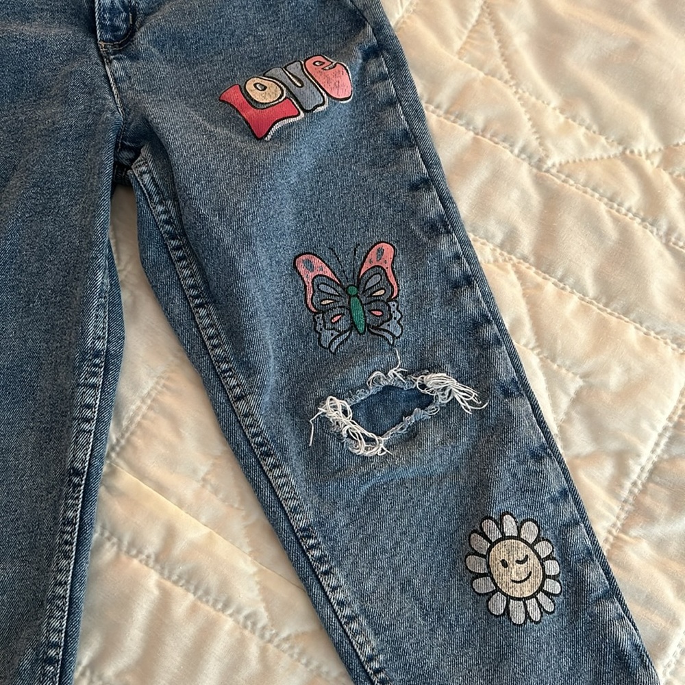 🌸Girls Justice/Mom Jeans/Peace,Love/12 - Picture 4 of 7